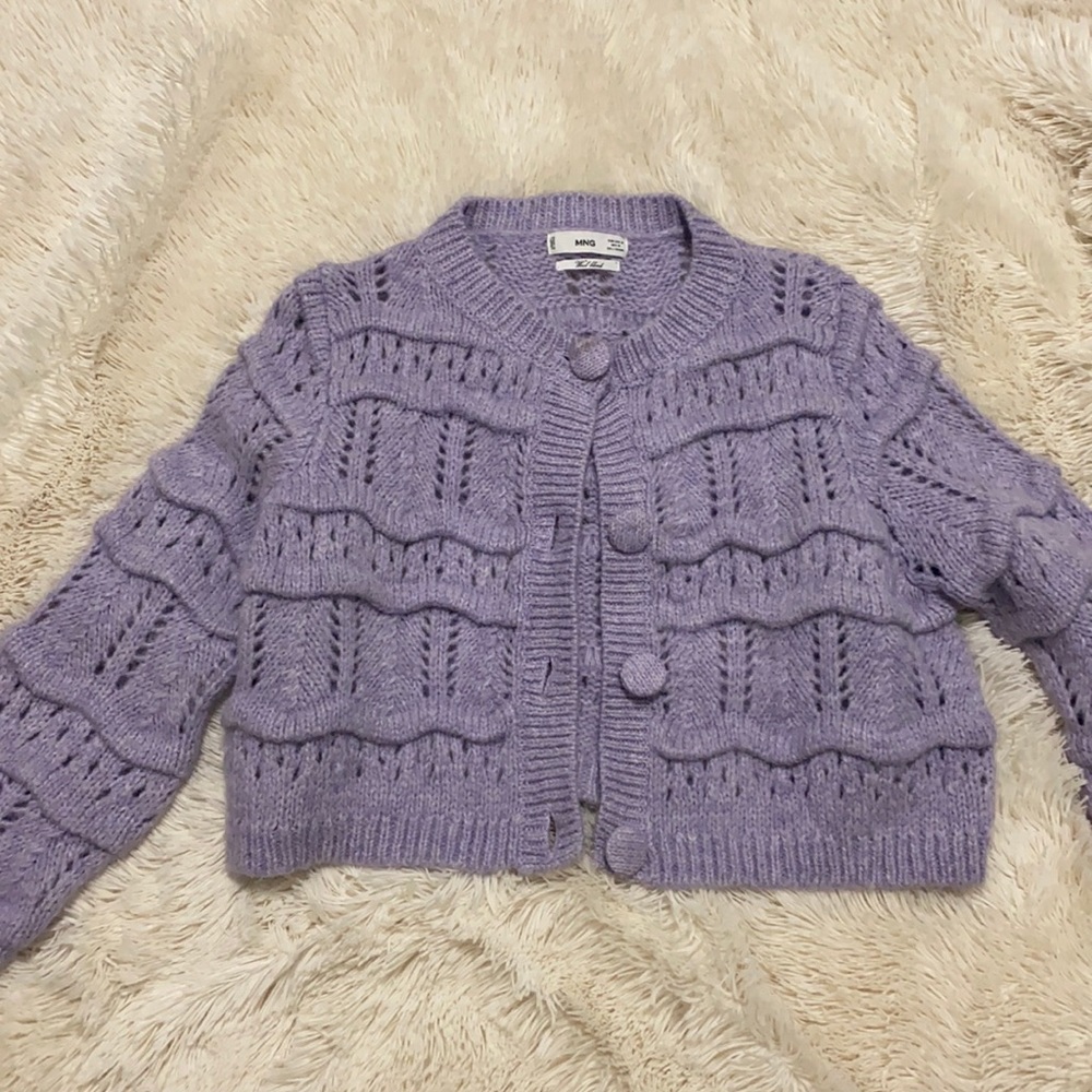 MANGO LAVENDER CARDIGAN